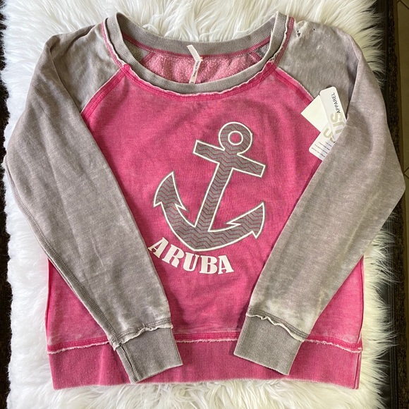 U.S. Apparel NWT Aruba Pink Gray Soft Sweater M ⚓️ - Picture 3 of 9
